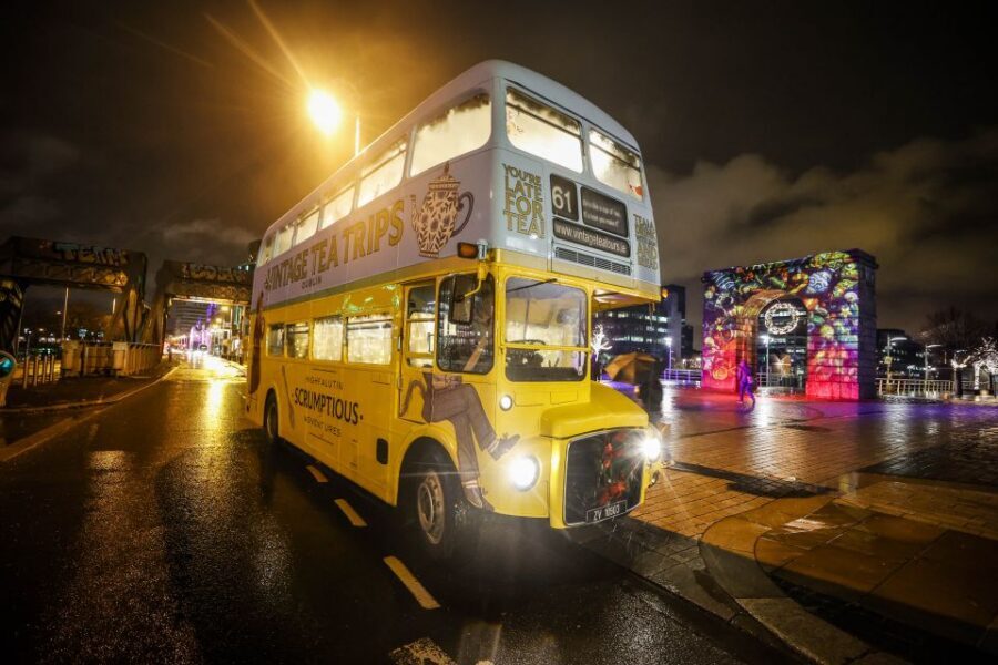 Dublin: Christmas Lights Festive Bus Tour with Afternoon Tea - Landmarks Lit Up: City Hall and Trinity College After Dark