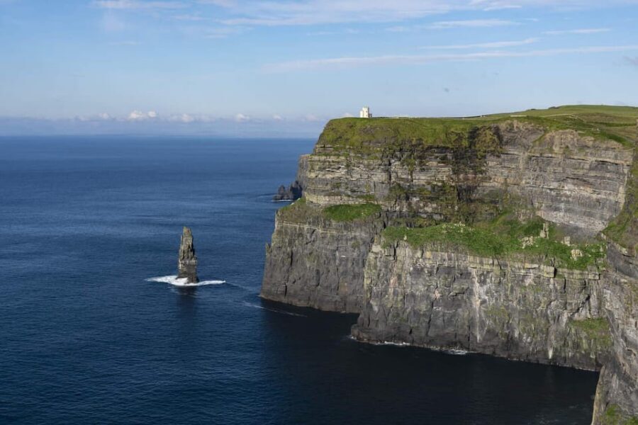 From Dublin: Galway + Cliffs of Moher Boat Cruise in Spanish - Cliffs of Moher boat cruise: seeing ~300-metre cliffs from open water